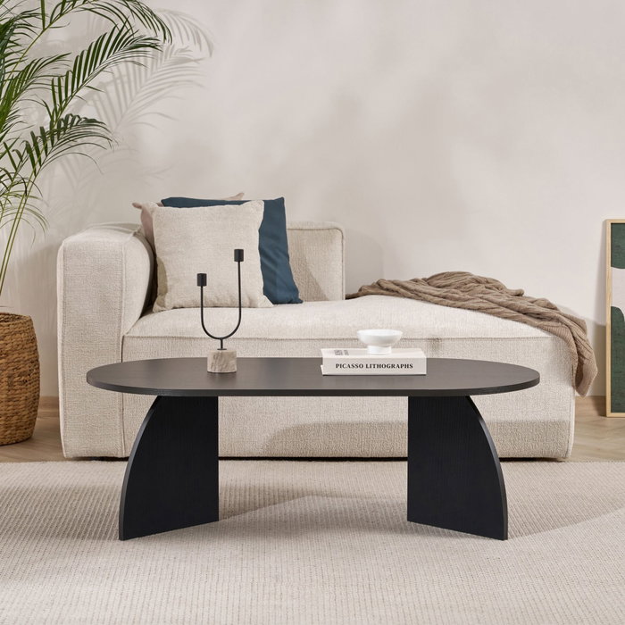 Nordure Melina Mesa de Café Negro Madera